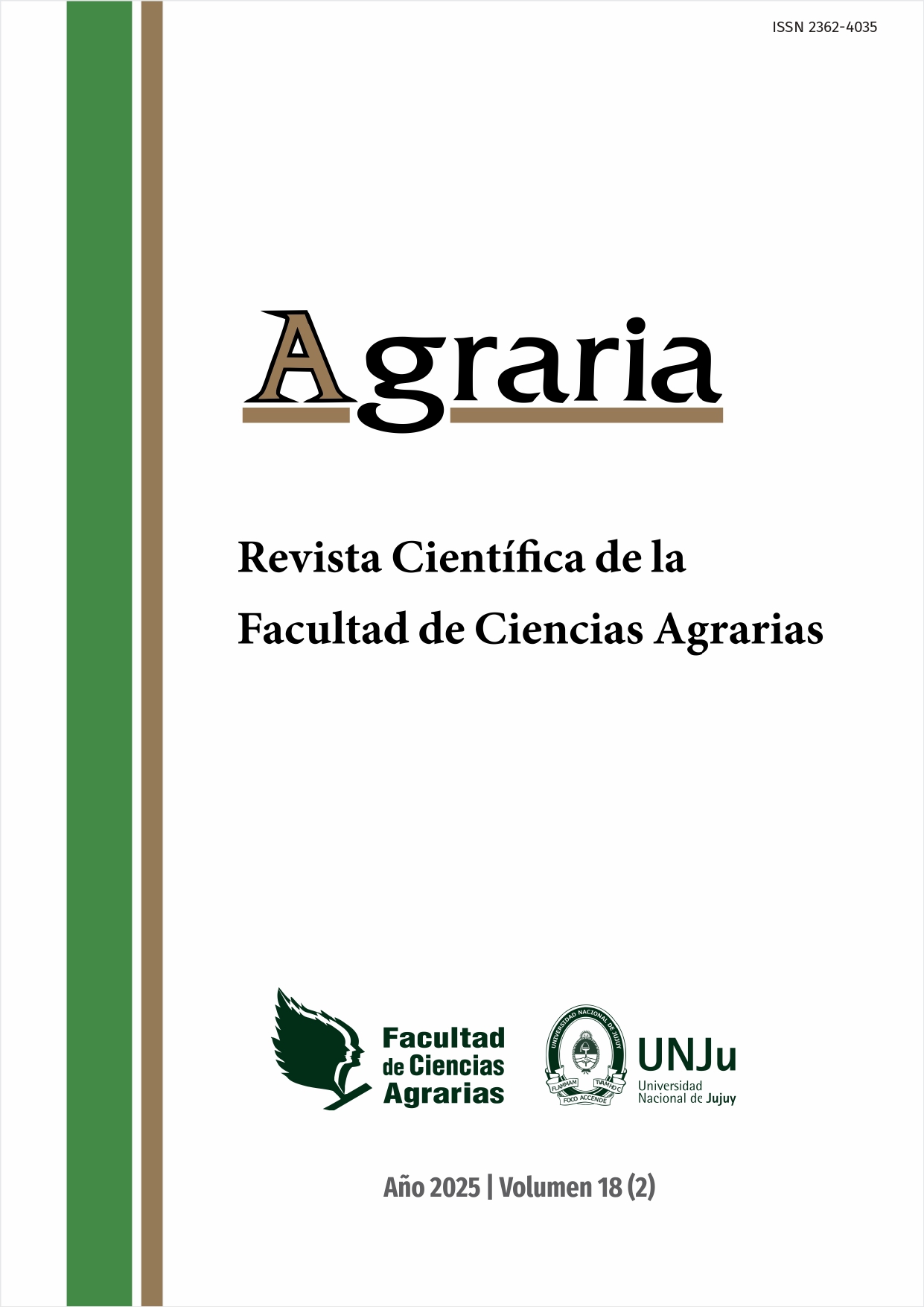 					Ver Vol. 18 Núm. 2 (2025): Agraria 
				