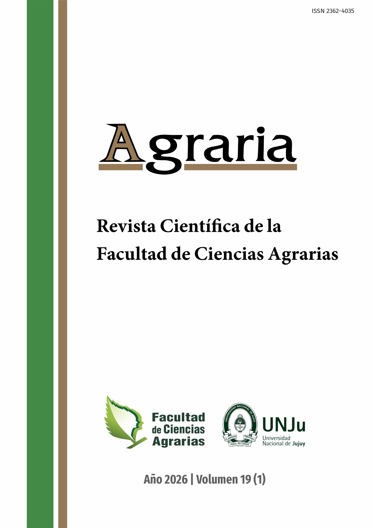 					Ver Vol. 19 Núm. 1 (2026): Agraria 
				